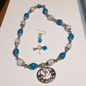 Necklace and earrings